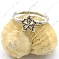 five-pointed star ring in stainless steel r002229