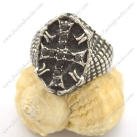 black stone cross ring r002261