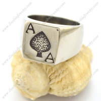 Ace of Spade Ring with US size from 7 to 13 r002335