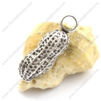 Cute Solid Stainless Steel Peanut Pendant p002154