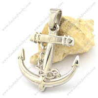 Silver Stainless Steel Anchor Pendant with Chain p002160