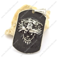 Tiger Head Tag Pendant p002163