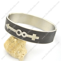 Male and Female Symbol Leather Bangle b002987