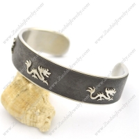 3 Dragons Black Leather Bangle b002994