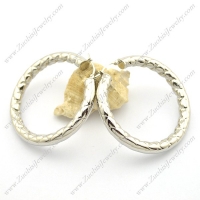 6MM Big Line Diameter Steel Earring e000997