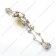 Stainless Steel Human Skeleton Bracelet for Punk Fans in 36mm Wide 21cm Long b003019