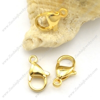 12mm Gold Stainless Steel Lobster Clasps a000032