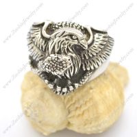 Eagle Grasped Snake Ring r002516