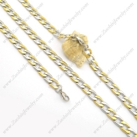 0.9CM Wide Silve and Gold Tone Necklace and Bracelet Set s001024