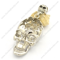 Large Hollow Skulls Pendant without Zircon p002265