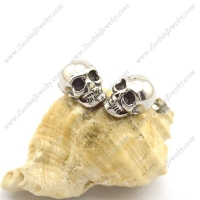 Shiny Bareheaded Skull Earring e001030