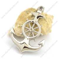 Big Shiny Wheel and Anchor Pendant p002368