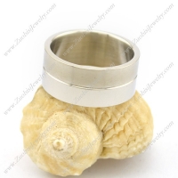 Silver Thumb Rings for Men in Stainless Steel r002640