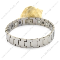 Stainless Steel Bracelet with Inner Hematite Stone b003456