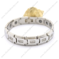 CNC Stones Steel Bracelet Inner Hematite b003463