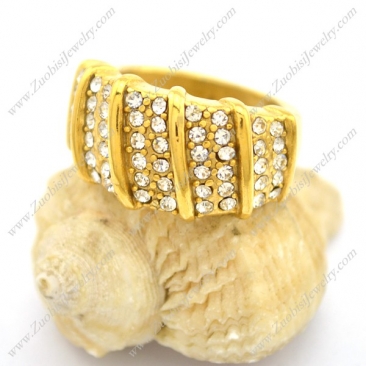 Jewelry-Lover Gold Rhinestones Ring r002733