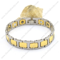 Silver and Gold Tungsten Bracelets b003517