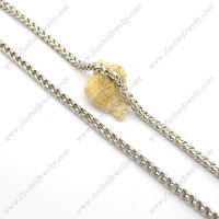 6mm Wide 58cm Long Square Chain in Stainless Steel n001004