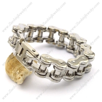 19mm Wide Heavy Stainless Steel Motor Bicycle Chain Bracelet b003580