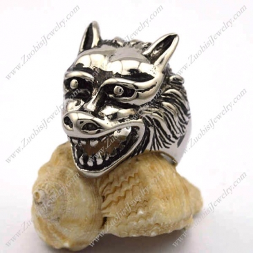 Big Casting Wolf Ring for Men r002806