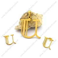 U Stainless Steel Jewelry Set s001278