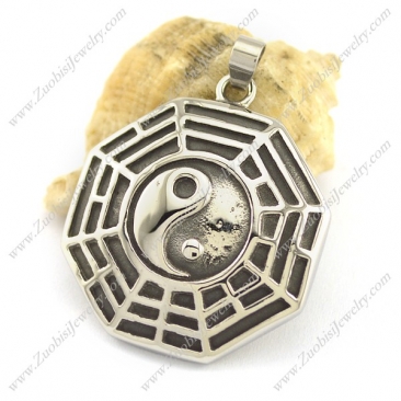 The Eight Diagrams Pendant in Stainless Steel p002571