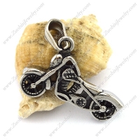 3D Motorbike Pendant in Stainless Steel p002576