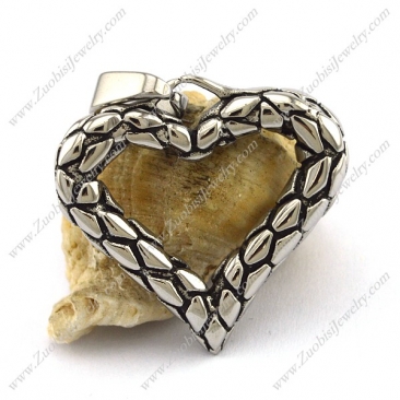 Hollow Stainless Steel Heart Pendant p002579