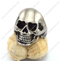 Matte Medium Size Stainless Steel Skull Ring r002947