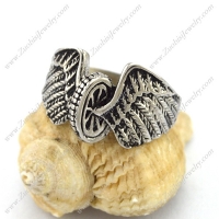 Stainless Steel Motorcycle Wheel with Angel Wings Biker Ring r002948