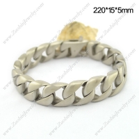 15mm Wide Matte Stainless Steel Casting Bracelet b004028