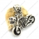 Punk Stainless Steel Skull Motorcycle Pendant p002827