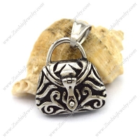 Stainless Steel Bag Charm can Open the Top p002849