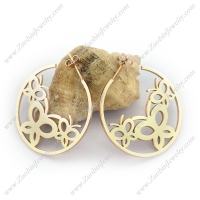 Rose Gold Cutting Butterflies Earring e001134