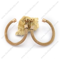 Rose Gold Net Piercing Earring e001143