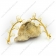 24K Gold Plating Earring with White Plastic Pearls e001146