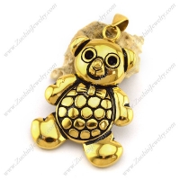 Vintage Gold Plating Bear Pendant p002893