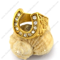 Rhinestone Horse Hoof Ring r003029