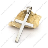 Shiny Slim Stainless Steel Cross Pendant p002938