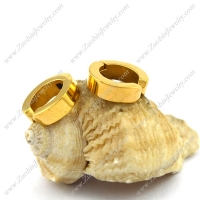 4MM Wide Gold Steel Earring e001154