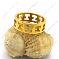 Gold Plating Cross Ring r003063