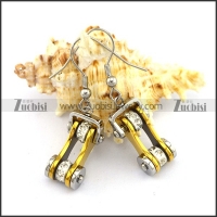 Bling Gold Plated Biker Earrings e001161