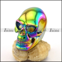 Coloful Plating Huge Bareheaded Skull Ring r003394