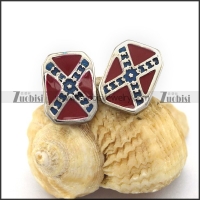 Flag Design Earring for Bikers e001185