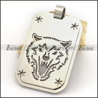 Stainless Steel Wolf Pendant p003243