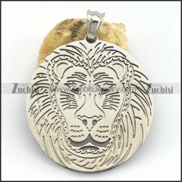 Silver Stainless Steel Leo Pendant p003257