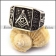 Silver Steel Masonic Ring r003609