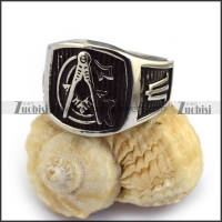 Vintage Silver Masonic Ring r003620