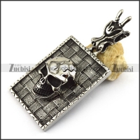 Skull Head Dog Tag Pendant p003301