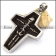 Big Stainless Steel Cross Shaped Human Skeleton Pendant p003304